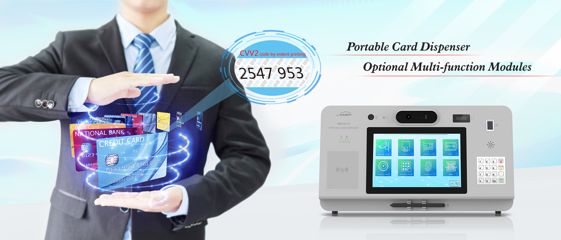 Distributeur de cartes portable E80A